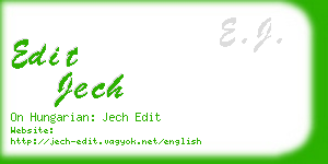 edit jech business card